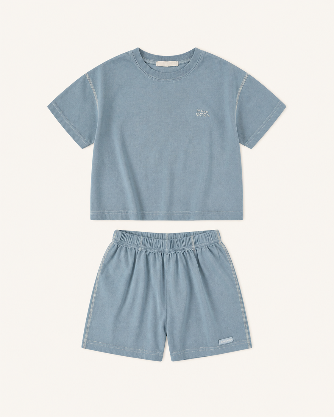 半袖Tシャツセットアップ(ライトブルー)