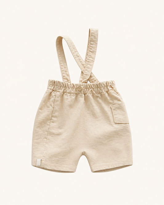 シンプルサロペットパンツ（ベージュ）