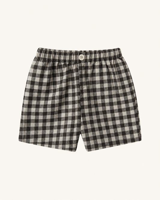 チェックボトムコレクション(ハーフパンツ)（グレーチェック）