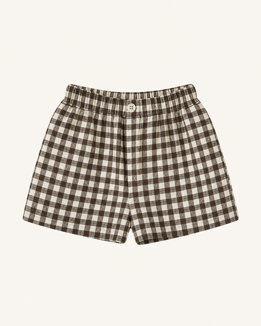 チェックボトムコレクション(ハーフパンツ)（ブラウンチェック）