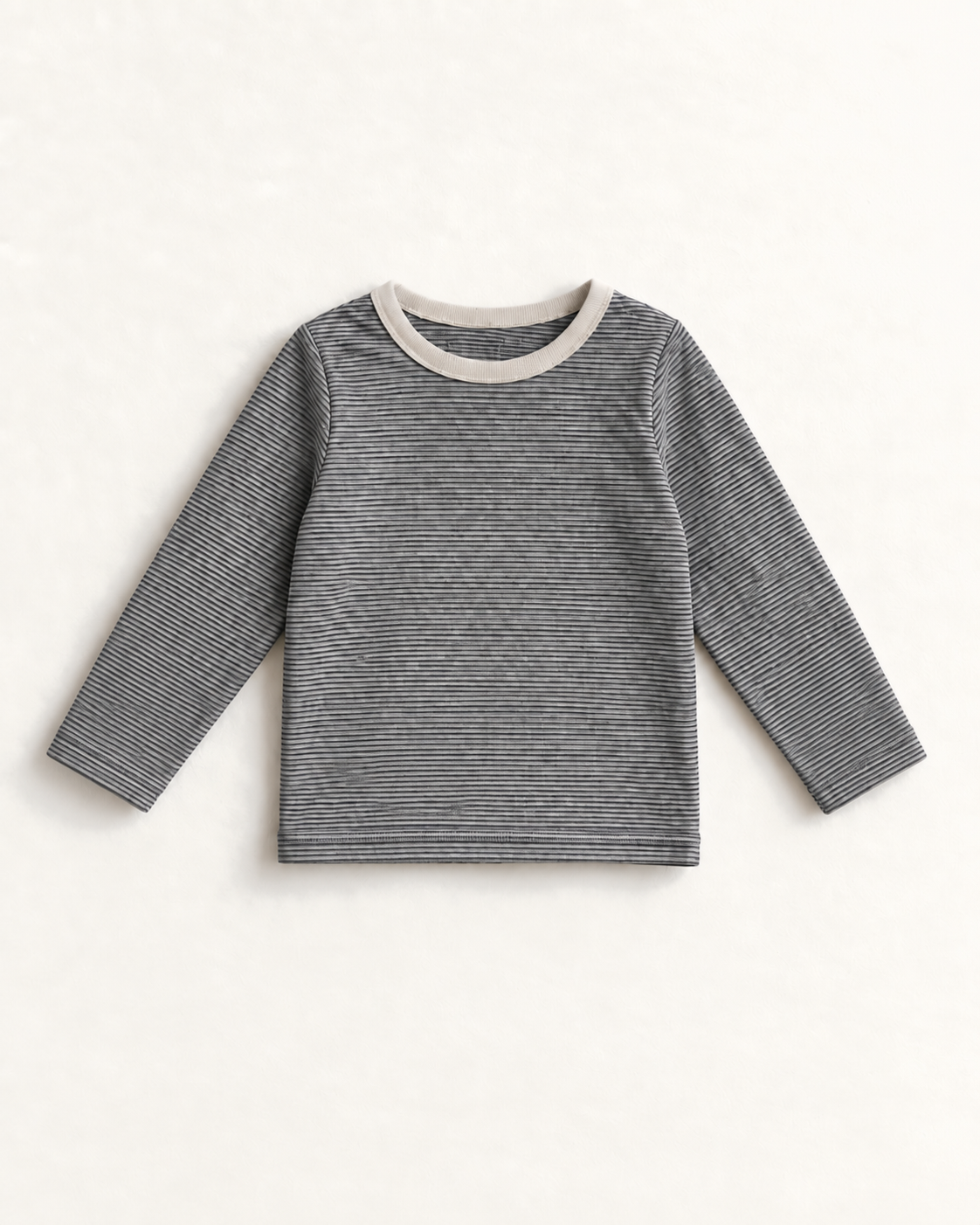 ボーダー長袖Tシャツ（チャコール）