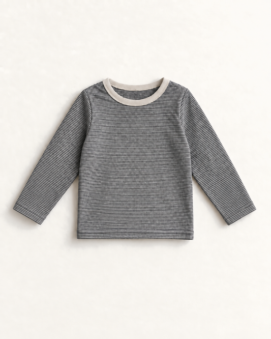 ボーダー長袖Tシャツ（チャコール）