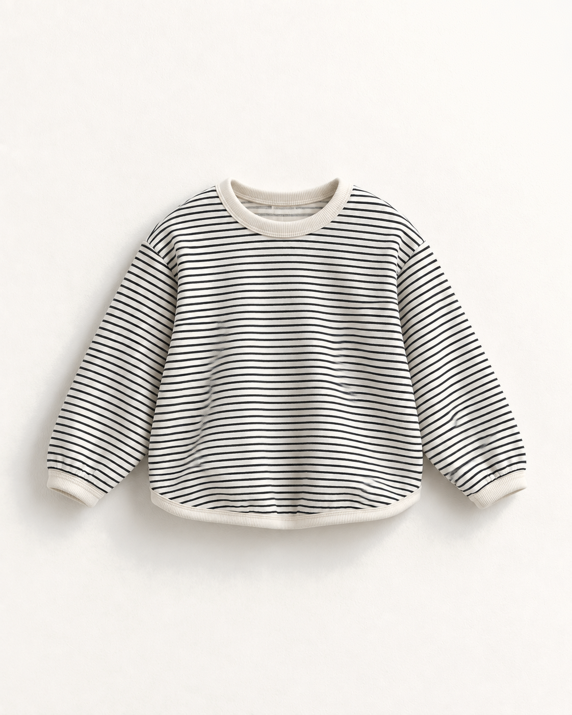 ゆったりボーダーTシャツ（チャコール）