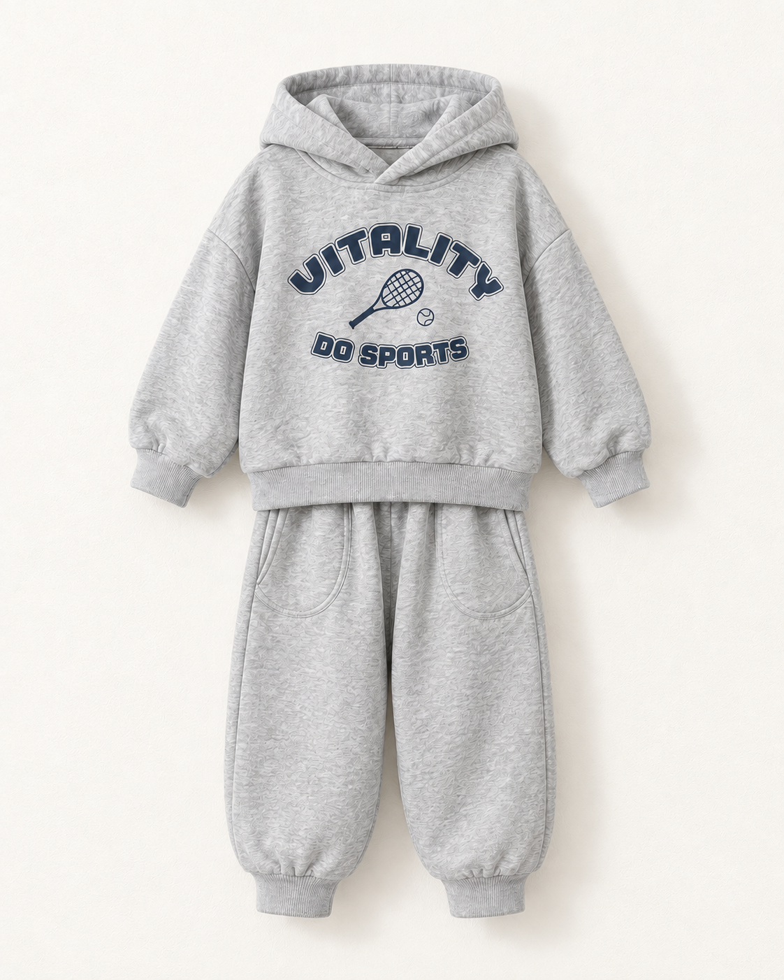 VITALITYロゴ フードセットアップ（杢グレー）