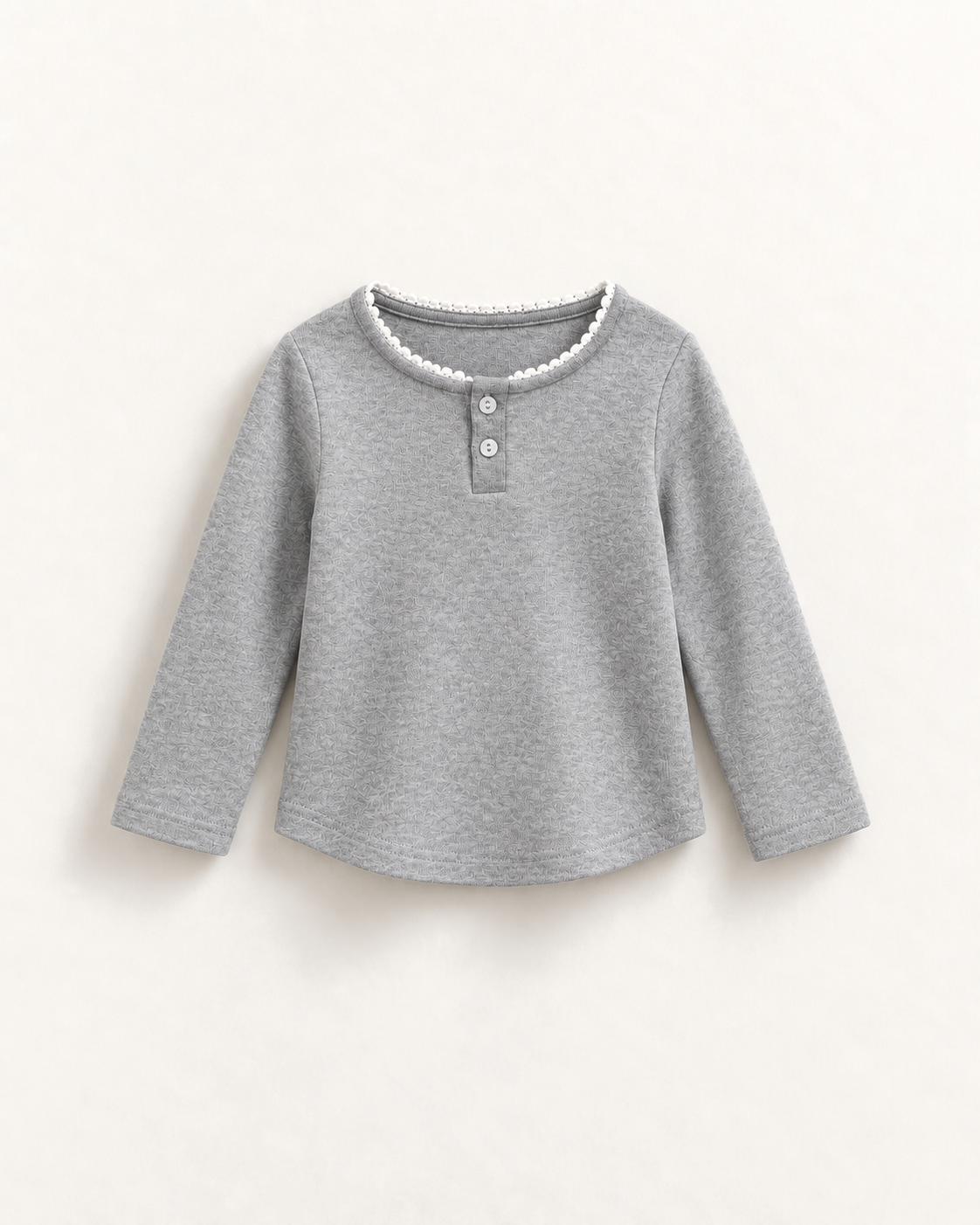 レース長袖Tシャツ（グレー）