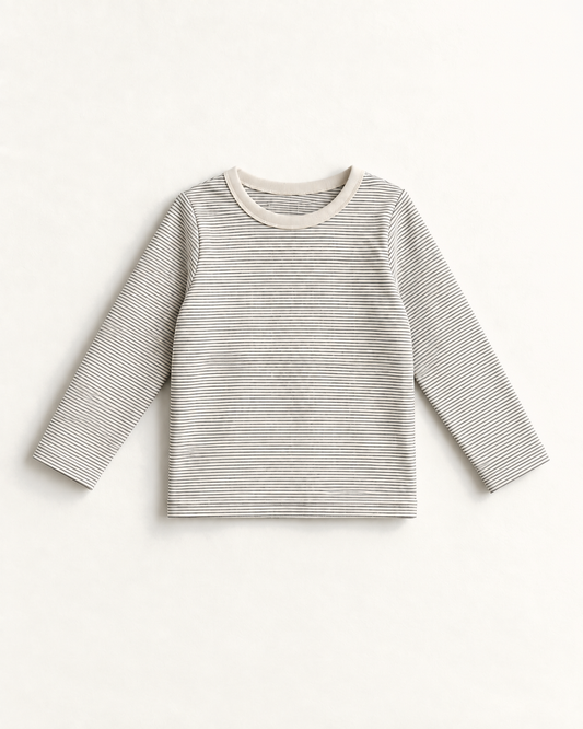 ボーダー長袖Tシャツ（グレー）